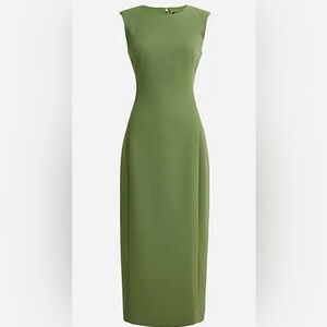 J. Crew Classic Green Midi Dress